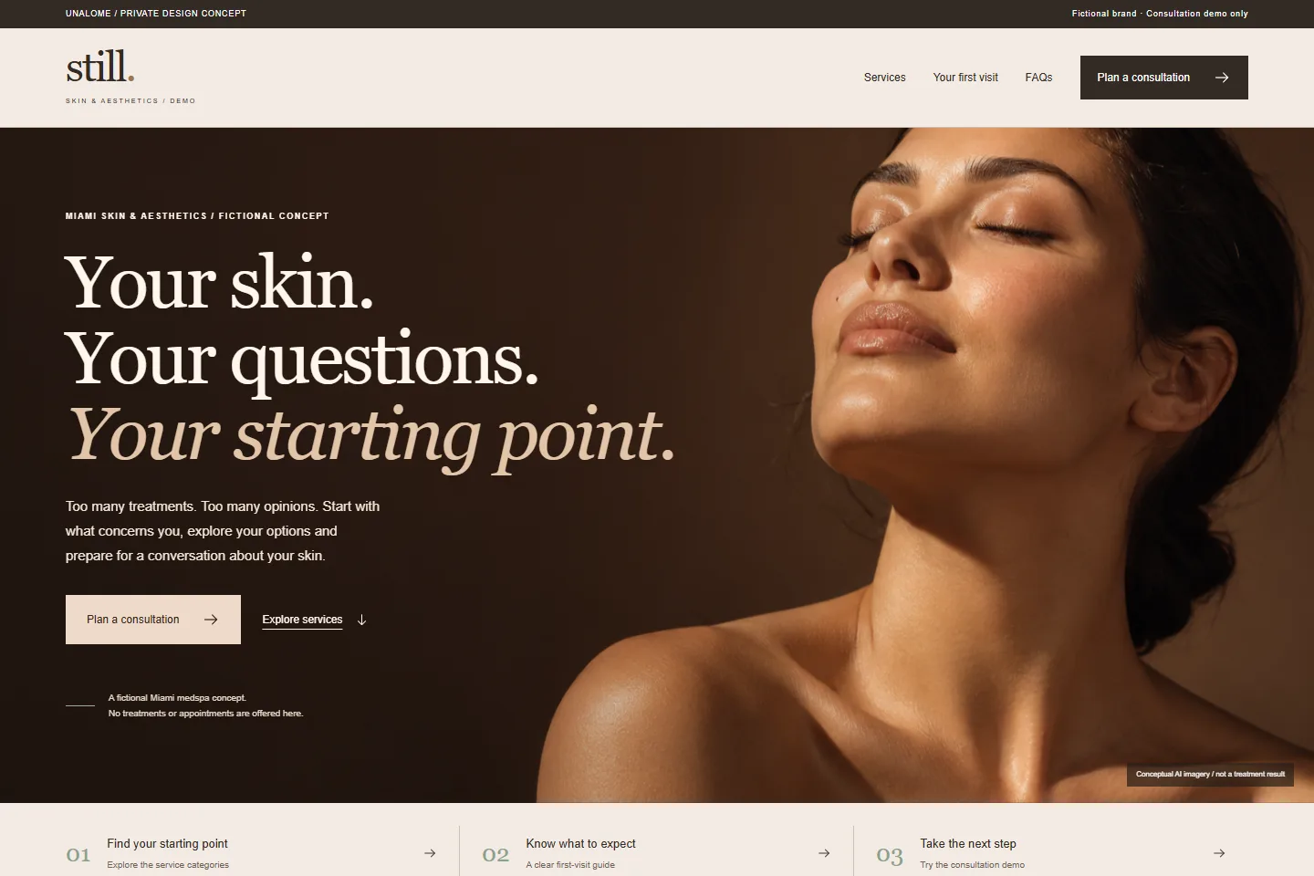 Still Studio, concepto de med spa de Unalome